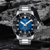 Tissot Seastar 2000 Professional Powermatic 80 Blue Dial Silver Steel Strap Watch for Men - T120.607.11.041.01 Authentic Buy Shop Now