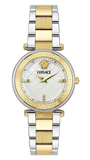 Versace Reve Analog White Dial Two Tone Steel Strap Watch for Women - VE8B00724 Buy Now By Versace
