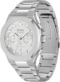 Hugo Boss Taper Chronograph White Dial Silver Steel Strap Watch for Men - 1514087 Authentic Buy Shop Now