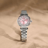 Emporio Armani Gianni T-Bar Pink Dial Silver Steel Strap Watch for Women - AR11686 Buy Now By Emporio Armani