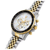 Maserati SFIDA Chronograph Silver Dial Two Tone Steel Strap Watch for Men - R8873640024 Authentic Buy Shop Now