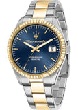 Maserati Competizione Blue Dial Two Tone Steel Strap Watch for Men - R8853100027 Authentic Buy Shop Now