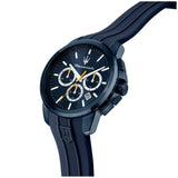 Maserati Successo Chronograph Blue Dial Blue Rubber Strap Watch for Men - R8871621044 Authentic Buy Shop Now