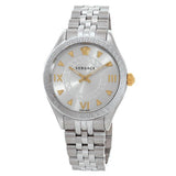 Versace Hellenyium Quartz Silver Dial Silver Steel Strap Watch for Women - VE2S00322 Buy Now By Versace