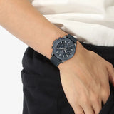 Hugo Boss Troper Chronograph Blue Dial Blue Leather Strap Watch for Men - 1514056 Authentic Buy Shop Now