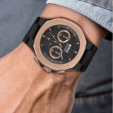 Hugo Boss Taper Chronograph Black Dial Black Leather Strap Watch for Men - 1514089 Authentic Buy Shop Now