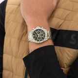 Hugo Boss Hero 2.0 Chronograph Black Dial Silver Steel Strap Watch for Men - 1514267 Authentic Buy Shop Now