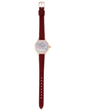 Emporio Armani Mia Mother of Pearl Dial Red Leather Strap Watch for Women - AR11646 Buy Now By Emporio Armani