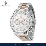 Maserati Tradizione Chronograph White Dial Two Tone Steel Strap Watch for Men - R8873646002 Authentic Buy Shop Now