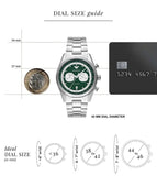 Emporio Armani Racer Chronograph Green Dial Silver Steel Strap Watch for Men - AR11637 Buy Now By Emporio Armani