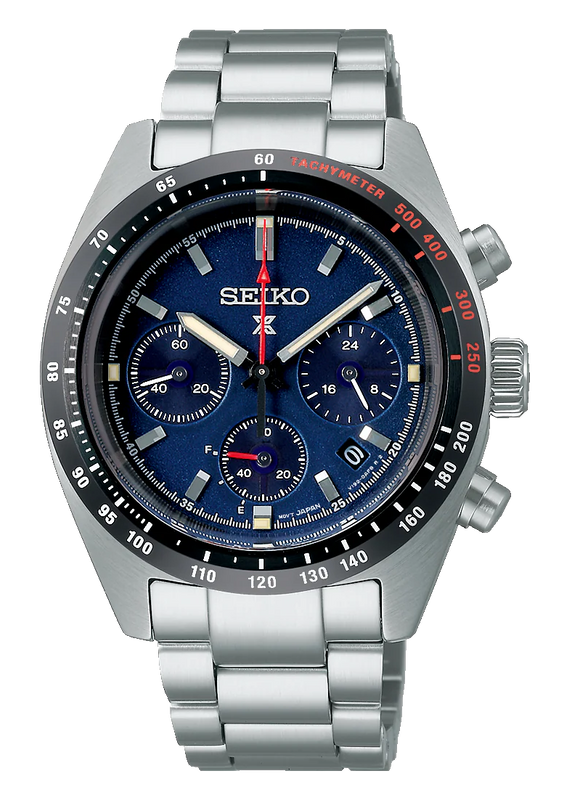 Seiko Prospex Speedtimer Solar Chronograph Blue Dial Silver Steel Strap Watch for Men - SSC815 Authentic Buy Shop Now