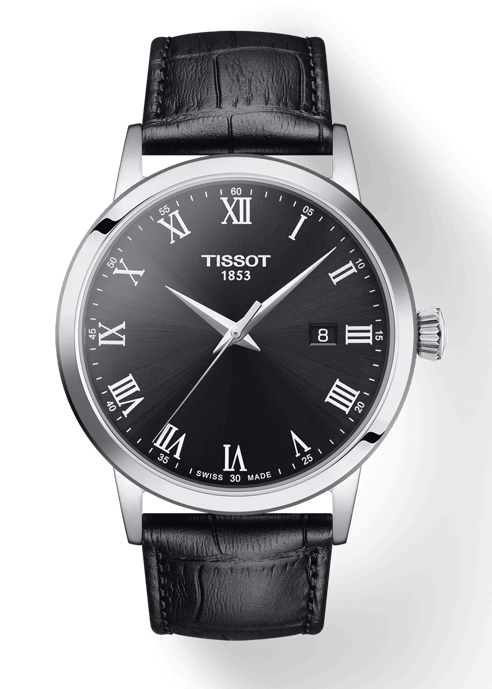 Tissot T Classic Dream Quartz Black Dial Black Leather Strap Watch for Men - T129.410.16.053.00 Authentic Buy Shop Now