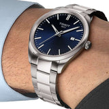 Tissot PR 100 Blue Dial Silver Steel Strap Watch for Men - T150.410.11.041.00 Authentic Buy Shop Now