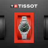 Tissot PR 100 Quartz Green Dial Silver Steel Strap Watch for Women - T150.210.11.091.00 Authentic Buy Shop Now