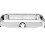 Emporio Armani Two Hand Crystals Silver Dial Black Leather Strap Watch for Women - AR11623 Buy Now By Emporio Armani