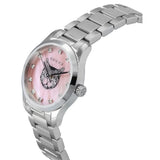 Gucci G Timeless Diamonds Pink Mother of Pearl Dial Silver Steel Strap Watch for Women - YA1265025 Authentic Buy Shop Now