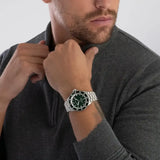 Emporio Armani Sea Explorer Green Dial Silver Steel Strap Watch for Men - AR60088 Buy Now By Emporio Armani
