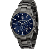Maserati Attrazione Chronograph Blue Dial Grey Steel Strap Watch for Men - R8853151012 Authentic Buy Shop Now
