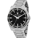 Maserati Velocità Date Black Dial Silver Steel Strap Watch for Men - R8853152002 Authentic Buy Shop Now