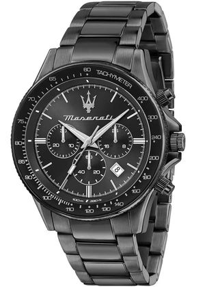 Maserati SFIDA Limited Edition Chronograph Black Dial Black Steel Strap Watch for Men - R8873640016 Authentic Buy Shop Now