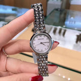 Emporio Armani Alpha Mother of Pearl Dial Silver Steel Strap Watch for Women - AR1803