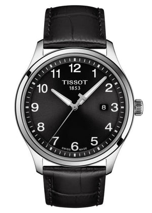 Tissot T-Sport Gent XL Black Dial Black Leather Strap Watch for Men - T116.410.16.057.00 Authentic Buy Shop Now