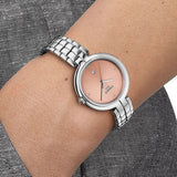 Tissot T-Lady Flamingo Diamonds Pink Dial Silver Steel Strap Watch for Women - T094.210.11.336.00 Authentic Buy Shop Now