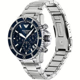 Emporio Armani World Explorer Chronograph Blue Dial Silver Steel Strap Watch for Men - AR11681 Buy Now By Emporio Armani