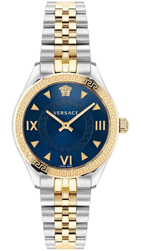 Versace Hellenyium Quartz Blue Dial Two Tone Steel Strap Watch for Women - VE2S00522 Buy Now By Versace