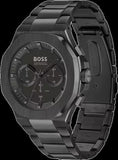 Hugo Boss Taper Chronograph Black Dial Black Steel Strap Watch for Men - 1514088 Authentic Buy Shop Now