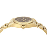 Emporio Armani Federica Brown Dial Gold Steel Strap Watch for Women - AR11700 Buy Now By Emporio Armani