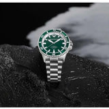 Emporio Armani Sea Explorer Green Dial Silver Steel Strap Watch for Men - AR60080 Buy Now By Emporio Armani
