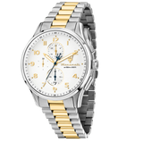 Maserati Sorpasso Chronograph White Dial Two Tone Steel Strap Watch for Men - R8873624003 Authentic Buy Shop Now