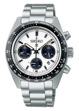 Seiko Prospex Speedtimer Solar Chronograph White Dial Silver Steel Strap Watch for Men - SSC813 Authentic Buy Shop Now