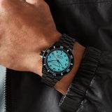 Emporio Armani Sea Explorer Turquoise Blue Dial Black Steel Strap Watch for Men - AR60084 Buy Now By Emporio Armani