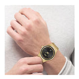 Hugo Boss Candor Black Dial Gold Steel Strap Watch for Men - 1514077 Buy Now By Hugo Boss