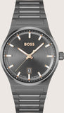 Hugo Boss Candor Grey Dial Grey Steel Strap Watch for Men - 1514078 Buy Now By Hugo Boss