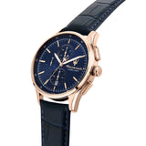 Maserati Sorpasso Chronograph Blue Dial Blue Leather Strap Watch for Men - R8871624009 Authentic Buy Shop Now