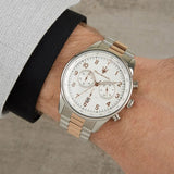 Maserati Tradizione Chronograph White Dial Two Tone Steel Strap Watch for Men - R8873646002 Authentic Buy Shop Now