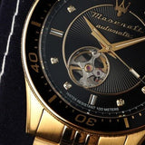 Maserati SFIDA Special Edition Automatic Black Dial Gold Steel Strap Watch for Men - R8823140012 Authentic Buy Shop Now