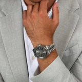Maserati SFIDA Chronograph Grey Dial Silver Steel Strap Watch for Men - R8853140010 Authentic Buy Shop Now