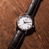 Tissot T Classic Dream Quartz White Dial Brown Leather Strap Watch for Men - T129.410.16.013.00 Authentic Buy Shop Now