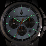 Maserati Successo Chronograph Ice Blue Dial Silver Steel Strap Watch for Men - R8873621044 Authentic Buy Shop Now