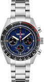 Seiko Prospex Speedtimer Solar Chronograph Blue Dial Silver Steel Strap Watch for Men - SSC815 Authentic Buy Shop Now