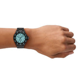 Emporio Armani Sea Explorer Turquoise Blue Dial Black Steel Strap Watch for Men - AR60084 Buy Now By Emporio Armani