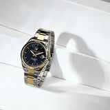 Maserati Competizione Black Dial Two Tone Steel Strap Watch for Men - R8853100042 Authentic Buy Shop Now