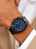 Maserati Attrazione Chronograph Blue Dial Grey Steel Strap Watch for Men - R8853151012 Authentic Buy Shop Now