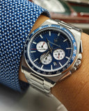 Maserati Velocità Chronograph Blue Dial Silver Steel Strap Watch for Men - R8873652005 Authentic Buy Shop Now