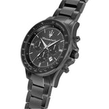 Maserati SFIDA Limited Edition Chronograph Black Dial Black Steel Strap Watch for Men - R8873640016 Authentic Buy Shop Now