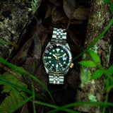 Seiko 5 Sports Forest Green Sunrise Limited Edition Green Dial Silver Steel Strap Watch for Men - SSK050K1 Authentic Buy Shop Now